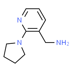 ChemSpider 2D Image | (2-pyrrolidin-1-ylpyrid-3-yl)methylamine | C10H15N3