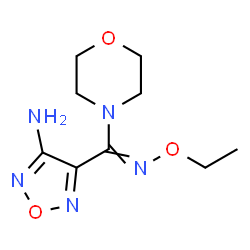 ChemSpider 2D Image | 4-[(Ethoxyimino)(4-morpholinyl)methyl]-1,2,5-oxadiazol-3-amine | C9H15N5O3