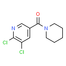 ChemSpider 2D Image | 2,3-dichloro-5-(piperidin-1-ylcarbonyl)pyridine | C11H12Cl2N2O