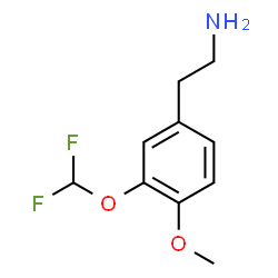 ChemSpider 2D Image | 2-[3-(Difluoromethoxy)-4-methoxyphenyl]ethanamine | C10H13F2NO2
