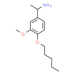 ChemSpider 2D Image | 1-[3-Methoxy-4-(pentyloxy)phenyl]ethanamine | C14H23NO2