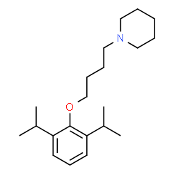 ChemSpider 2D Image | 1-[4-(2,6-Diisopropylphenoxy)butyl]piperidine | C21H35NO