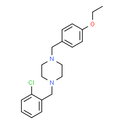 ChemSpider 2D Image | 1-(2-Chlorobenzyl)-4-(4-ethoxybenzyl)piperazine | C20H25ClN2O