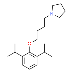 ChemSpider 2D Image | 1-[4-(2,6-Diisopropylphenoxy)butyl]pyrrolidine | C20H33NO