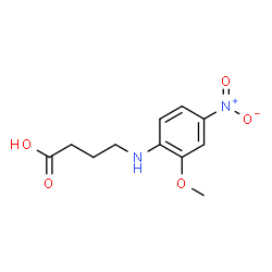 ChemSpider 2D Image | 4-[(2-Methoxy-4-nitrophenyl)amino]butanoic acid | C11H14N2O5