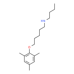 ChemSpider 2D Image | N-Butyl-5-(mesityloxy)-1-pentanamine | C18H31NO
