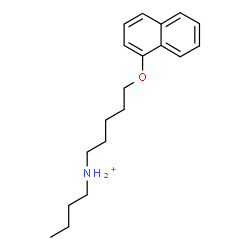 ChemSpider 2D Image | N-Butyl-5-(1-naphthyloxy)-1-pentanaminium | C19H28NO