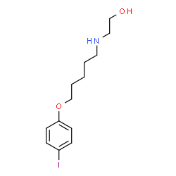 ChemSpider 2D Image | 2-{[5-(4-Iodophenoxy)pentyl]amino}ethanol | C13H20INO2