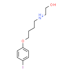 ChemSpider 2D Image | N-(2-Hydroxyethyl)-4-(4-iodophenoxy)-1-butanaminium | C12H19INO2
