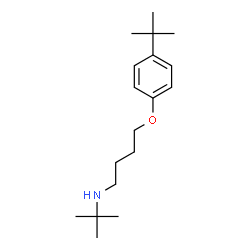 ChemSpider 2D Image | N-(2-Methyl-2-propanyl)-4-[4-(2-methyl-2-propanyl)phenoxy]-1-butanamine | C18H31NO