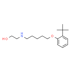 ChemSpider 2D Image | 2-({5-[2-(2-Methyl-2-propanyl)phenoxy]pentyl}amino)ethanol | C17H29NO2