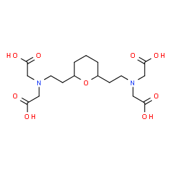 ChemSpider 2D Image | 2,2',2'',2'''-[Tetrahydro-2H-pyran-2,6-diylbis(2,1-ethanediylnitrilo)]tetraacetic acid | C17H28N2O9