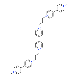 ChemSpider 2D Image | 1,1'-(4,4'-Bipyridinium-1,1'-diyldi-3,1-propanediyl)bis(1'-methyl-4,4'-bipyridinium) | C38H42N6