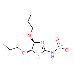 ChemSpider 2D Image | (4R,5R)-N-Nitro-4,5-dipropoxy-4,5-dihydro-1H-imidazol-2-amine | C9H18N4O4