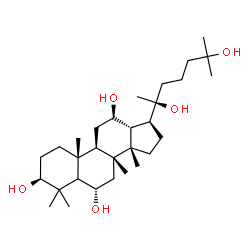 ChemSpider 2D Image | (3beta,5xi,6alpha,12beta,14beta)-Dammarane-3,6,12,20,25-pentol | C30H54O5