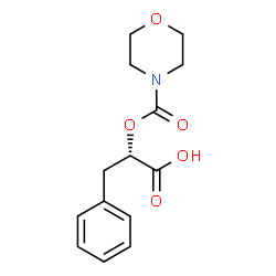 ChemSpider 2D Image | (2S)-2-[(4-Morpholinylcarbonyl)oxy]-3-phenylpropanoic acid | C14H17NO5