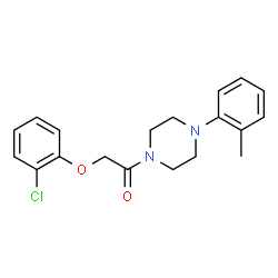 ChemSpider 2D Image | 2-(2-Chlorophenoxy)-1-[4-(2-methylphenyl)-1-piperazinyl]ethanone | C19H21ClN2O2