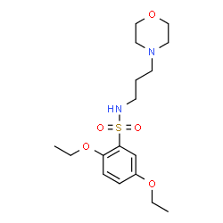 ChemSpider 2D Image | 2,5-Diethoxy-N-[3-(4-morpholinyl)propyl]benzenesulfonamide | C17H28N2O5S