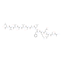 ChemSpider 2D Image | L-Alanyl-L-seryl-L-leucyl-L-alpha-aspartyl-L-lysyl-L-phenylalanyl-L-leucyl-L-alanyl-L-seryl-L-valyl-L-seryl-L-threonyl-L-valyl-L-leucine | C66H111N15O21