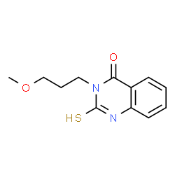 ChemSpider 2D Image | 2-Mercapto-3-(3-methoxypropyl)-3H-quinazolin-4-one | C12H14N2O2S