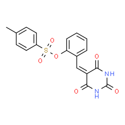 ChemSpider 2D Image | 2-[(2,4,6-Trioxotetrahydro-5(2H)-pyrimidinylidene)methyl]phenyl 4-methylbenzenesulfonate | C18H14N2O6S