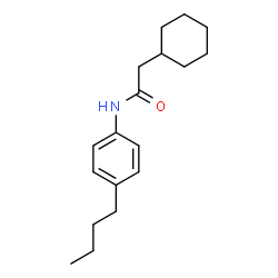 ChemSpider 2D Image | N-(4-Butylphenyl)-2-cyclohexylacetamide | C18H27NO