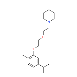 ChemSpider 2D Image | 1-{2-[2-(5-Isopropyl-2-methylphenoxy)ethoxy]ethyl}-4-methylpiperidine | C20H33NO2