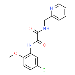 ChemSpider 2D Image | N-(5-Chloro-2-methoxyphenyl)-N'-(2-pyridinylmethyl)ethanediamide | C15H14ClN3O3