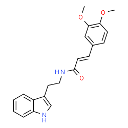 ChemSpider 2D Image | (2E)-3-(3,4-Dimethoxyphenyl)-N-[2-(1H-indol-3-yl)ethyl]acrylamide | C21H22N2O3