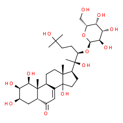 ChemSpider 2D Image | (1beta,2beta,3beta,5beta,14xi,22R)-1,2,3,14,20,25-Hexahydroxy-6-oxocholest-7-en-22-yl alpha-D-galactopyranoside | C33H54O13