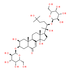ChemSpider 2D Image | (2beta,3beta,5beta,14xi,22R)-22-(alpha-D-Galactopyranosyloxy)-2,14,20,25-tetrahydroxy-6-oxocholest-7-en-3-yl alpha-D-galactopyranoside | C39H64O17