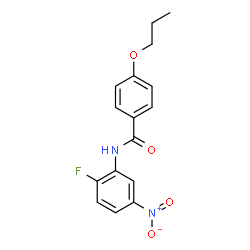 ChemSpider 2D Image | N-(2-Fluoro-5-nitrophenyl)-4-propoxybenzamide | C16H15FN2O4