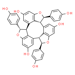 ChemSpider 2D Image | (+)-a-Viniferin | C42H30O9