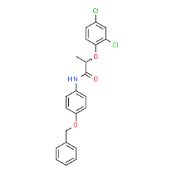 ChemSpider 2D Image | (2S)-N-[4-(Benzyloxy)phenyl]-2-(2,4-dichlorophenoxy)propanamide | C22H19Cl2NO3