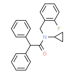 ChemSpider 2D Image | N-Cyclopropyl-N-(2-fluorobenzyl)-2,2-diphenylacetamide | C24H22FNO