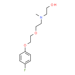 ChemSpider 2D Image | 2-[{2-[2-(4-Fluorophenoxy)ethoxy]ethyl}(methyl)amino]ethanol | C13H20FNO3