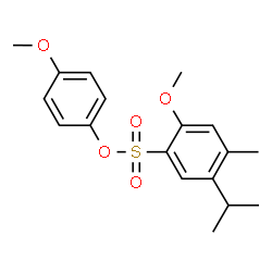 ChemSpider 2D Image | 4-Methoxyphenyl 5-isopropyl-2-methoxy-4-methylbenzenesulfonate | C18H22O5S