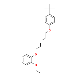 ChemSpider 2D Image | 1-Ethoxy-2-(2-{2-[4-(2-methyl-2-propanyl)phenoxy]ethoxy}ethoxy)benzene | C22H30O4