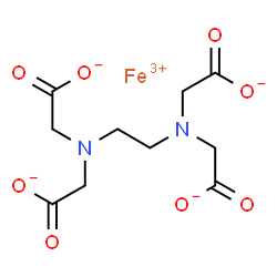 ChemSpider 2D Image | Acetate, 2,2',2'',2'''-(1,2-ethanediyldinitrilo)tetrakis-, iron(3+) salt (1:1) | C10H12FeN2O8