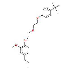 ChemSpider 2D Image | 4-Allyl-2-methoxy-1-(2-{2-[4-(2-methyl-2-propanyl)phenoxy]ethoxy}ethoxy)benzene | C24H32O4