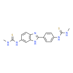 ChemSpider 2D Image | 1-Methyl-3-(4-{5-[(methylcarbamothioyl)amino]-1H-benzimidazol-2-yl}phenyl)thiourea | C17H18N6S2