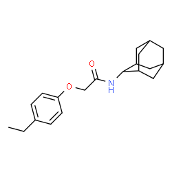 ChemSpider 2D Image | N-(Adamantan-2-yl)-2-(4-ethylphenoxy)acetamide | C20H27NO2