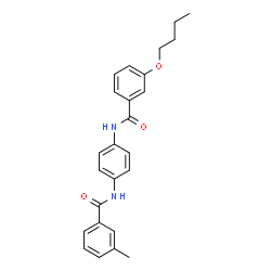 ChemSpider 2D Image | 3-Butoxy-N-{4-[(3-methylbenzoyl)amino]phenyl}benzamide | C25H26N2O3