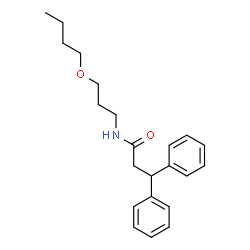 ChemSpider 2D Image | N-(3-Butoxypropyl)-3,3-diphenylpropanamide | C22H29NO2