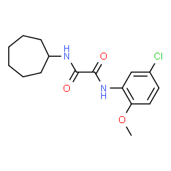 ChemSpider 2D Image | N-(5-Chloro-2-methoxyphenyl)-N'-cycloheptylethanediamide | C16H21ClN2O3