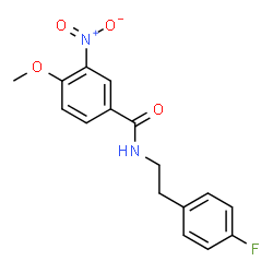 ChemSpider 2D Image | N-[2-(4-Fluorophenyl)ethyl]-4-methoxy-3-nitrobenzamide | C16H15FN2O4