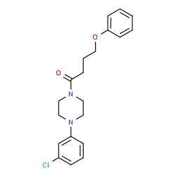 ChemSpider 2D Image | 1-[4-(3-Chlorophenyl)-1-piperazinyl]-4-phenoxy-1-butanone | C20H23ClN2O2