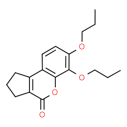 ChemSpider 2D Image | 6,7-Dipropoxy-2,3-dihydrocyclopenta[c]chromen-4(1H)-one | C18H22O4