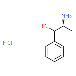 ChemSpider 2D Image | (2R)-2-Amino-1-phenyl-1-propanol hydrochloride (1:1) | C9H14ClNO