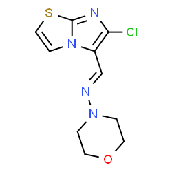 ChemSpider 2D Image | (E)-1-(6-Chloroimidazo[2,1-b][1,3]thiazol-5-yl)-N-(4-morpholinyl)methanimine | C10H11ClN4OS